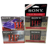 Sony HF Cassette Tapes 3-90 Minute Tapes 1-74 Min Slide Case - $29.69