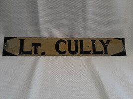 Vtg Military Lt. Cully Metal Sign Room Marker Lieutenant Hand Painted Sign - £27.85 GBP