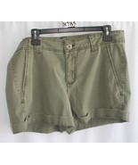 FADED GLORY GREEN SHORTS SZ 14 COTTON SPANDEX #8785 - $6.26