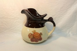 McCoy Pottery Fruit Harvest Festival Pitcher 7.5&quot; Pineapple Strawberry #7515 - £21.57 GBP