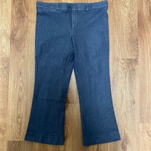 Banana Republic Sloan Blue Denim Cropped Pants Womens Size 6 Chambray Tr... - $13.86