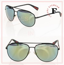 Prada Linea Rossa Rubber Gray Green 55R Mirrored Sport Aviator Sunglasses PS55RS - £215.64 GBP