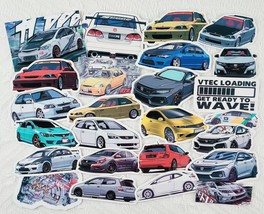 25pc Classic Japanese Civic Type R ek9 ep3 fd fn Vinyl Stickers JDM Lege... - £6.19 GBP