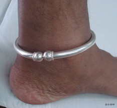 ethnic tribal silver anklet feet bracelet bangle kada pair armlet handmade - £237.35 GBP