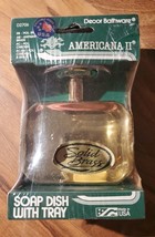 Decor Bathware Americana II Soap Dish With Tray Brass Made In USA - £34.25 GBP