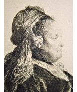 Rembrandt Van Rijn Etching Lifetime Impression of Mother in Oriental Hea... - £18,764.19 GBP