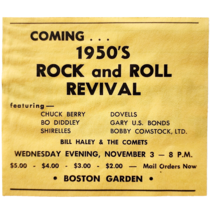 1971 50s Rock Revival Concert Bill Haley Advertisement Boston Garden Sho... - $562.94 MXN