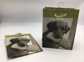 Marcel Schurman Pet Dog Gift Bag Puppy Lot 2 Small 5.5 x 4 Woven Handles... - $10.28