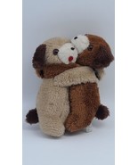 Vintage 1977 RUSS BERRIE Plush Hugging Teddy Bear Couple CLEAN  - £22.50 GBP