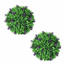 Set of 2 Artificial Boxwood Ball with Lavender 30 cm - £29.50 GBP