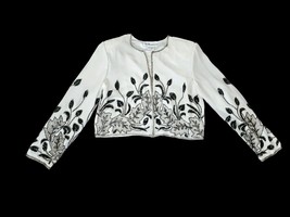 Vintage Night Vogue Jacket  Beaded Black White Jacket M - $38.61