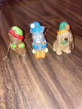 3 Oraments of a Mouse,Dog, and a Bear - £7.58 GBP