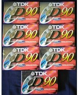 TDK D90 Blank Audio Cassette Tapes High Output IEC1/Type1 Lot of 7 sealed - €17,06 EUR