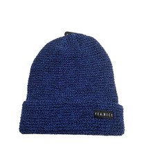 Yea.Nice Beanie Soft Acrylic Heather Blue Folded Waffle Weave Beanie Hat... - £23.58 GBP