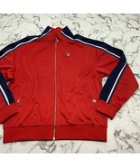 Men’s Fila Red White Navy White Track Jacket - £77.61 GBP