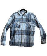 levi&#39;s dual pocket abbotts marshmallow flannel button down shirt mens L - $35.15