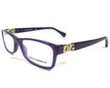 Dolce&amp;Gabbana Eyeglasses Frames DG 3228 2677 Purple Gold Rectangular 53-... - £69.67 GBP