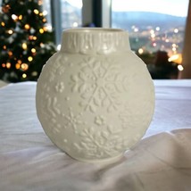 LENOX Ornament Glow Snowflake Votive 4&quot; Ball Tea Light Candle Holder - $21.39