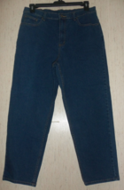 EXCELLENT WOMENS L.L. Bean FIVE POCKET BLUE JEANS  SIZE 18 PET - £29.38 GBP