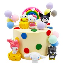 6 Pcs Cute Cartoon Animal Figures Set, Cake Toppers, Christmas, Birthday... - £14.89 GBP
