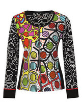 Simply Art Dolcezza: Mistral X3 Abstract Art Zip Up Cardigan - £100.34 GBP