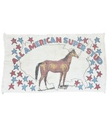 Vtg Horse Rug All American Super Stud Artist Stanley 23 x 40 Thoroughbre... - $28.50