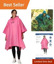 Ultra-Lite 2 Pink Waterproof &amp; Breathable Rain Poncho for Adults and Youth - $54.40