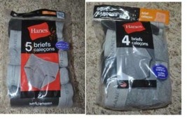Boys Underwear Briefs Hanes 9 Pair Gray &amp; Black Tagless-size S 6-8 - £12.42 GBP