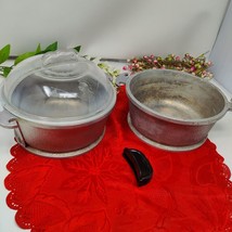 Vtg Guardian Service Ware Small Round 8” 2 Pots,1 Glass Lid And 1 Handle Read!! - $29.98