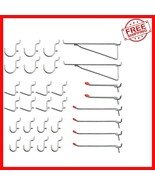 Heavy-Duty 30-Piece Pegboard Hooks Set - Durable Steel for Tools &amp; Crafts - $26.72