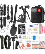 Emergency Survival Kit and First Aid Kit, 142Pcs Professional Survival G... - £33.68 GBP