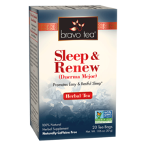 Bravo Herbal Tea Sleep &amp; Renew 20 Tea Bags Easy &amp; Restful Sleep Non-GMO - £5.52 GBP