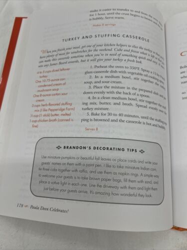 Vintage Cookbook Hardcover Paula Deen Celebrates Menu & Recipes For The Holidays Item image 10