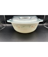 Pyrex Emily Spring Garden Casserole Dish England #5 With Lid L 10” W 8” ... - $13.62