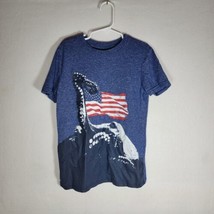 Boys Cat And Jack T Shirt, Size 6/7, Gently Used, American Flag And Octopus - $4.49