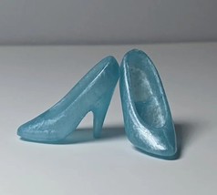90s Style Shoes For Barbie Doll, Handmade OOAK For Collectors - Baby Blue - £5.53 GBP