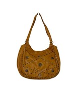 Franco Sarto Hobo Bag Brown Soft Leather Studded Design Magnetic Closure... - €14,08 EUR