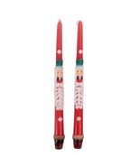 2 Vtg 1980s  Santa&#39;s Favorites Face Red 12&quot; Tapered Candles Christmas Ho... - $20.50 CAD