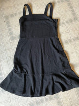 Gap Jumper Black Knit Overall Style Ruffled Hem Size 10 Tall - $26.86