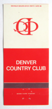 Denver Country Club - Colorado 30 Strike Matchbook Cover Matchcover CO - £1.36 GBP