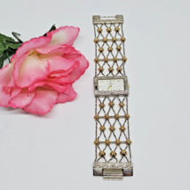 Anne Klein Women’s Watch Silver Gold Tone Mesh Watch Band Works New Battery - £15.88 GBP