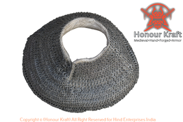 Medieval Chainmail Coif Neck Protection Armour for neck spine protection - $128.25
