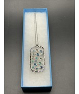 TOUCHSTONE CRYSTAL Riverbed Pendant Necklace 30&quot; Adjustable -Free Shipping - €39,31 EUR