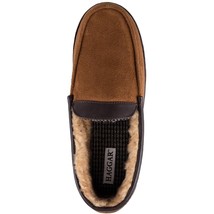 Haggar Mens Faux Sued Slip On Loafer Slippers, TAN, XXL - $21.77