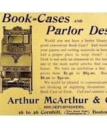 Arthur McArthur Book Case Desk 1894 Advertisement Victorian Furniture AD... - £13.74 GBP