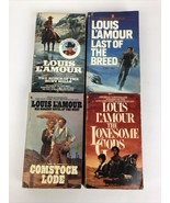 VINTAGE LOT OF 4 LOUIS L&#39;AMOUR WESTERN PAPERBACK BOOKS - Last of the Bre... - £15.65 GBP