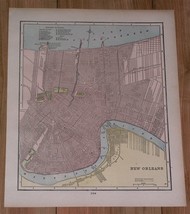 1895 Antique Map Of New Orl EAN S Louisiana - £23.11 GBP