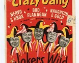 The Crazy Gang in Jokers Wild Program Victoria Palace London England 1955 - £12.51 GBP