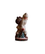 1994 HOUSE OF HATTEN Santa Claus Toy Sack Bag &amp; Dog Vintage Figurine H of H - $710.18 MXN