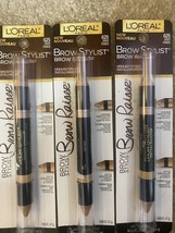 3X L’Oreal Brow Stylist Raiser Highlighter Duo Pencil #625 Deep Fonce 0.16oz - $10.88